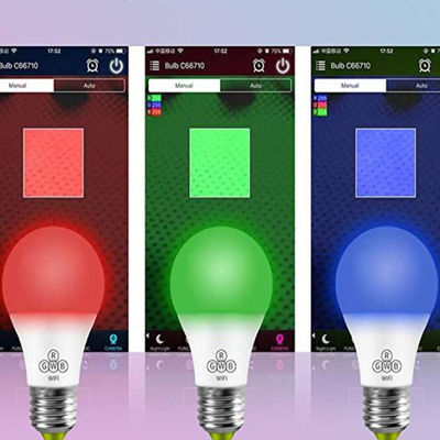 WIFIか青い歯を通してKTVのための移動式Appによって制御されるLEDスマートなRGBの球根