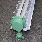 鉄採鉱のための陰が付いている物質的な2xT8耐圧防爆LEDの管の据え付け品